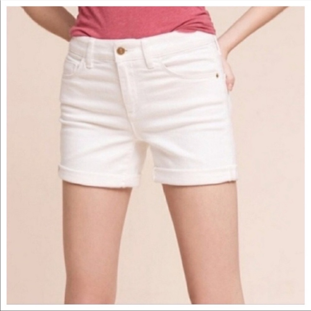 Pilcro and The Letterpress White Script Jean Shorts SZ 27